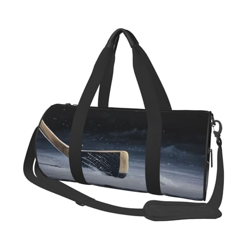 Hockeyschläger große Kapazität Reisetaschen und Sporttaschen Ringförmige Griffe an der Oberseite Wochenendhandtaschen und runde Gepäcktaschen können sowohl von Männern als auch von Frauen verwendet von XDCYWBZDBC