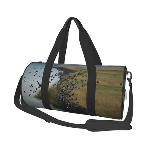 Jagd fliegende Wildreisetaschen und Sporttaschen, Ringförmige Griffe an der Oberseite, Wochenendhandtaschen und runde Gepäcktaschen, können sowohl von Männern als auch von Frauen verwendet werden, von XDCYWBZDBC