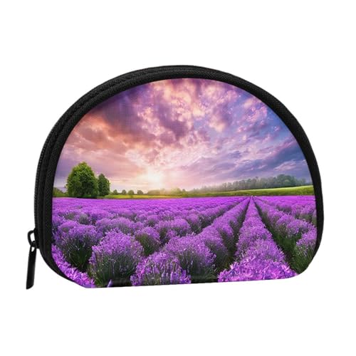 Lavender Fields Minis Aufbewahrungstasche Shell Wallet Kleine Münzbörse mit Minis mit Reißverschluss Kleingeldbörse für Münzschlüssel Sie können auch alle kleinen Gegenstände aufbewahren, die Sie von XDCYWBZDBC