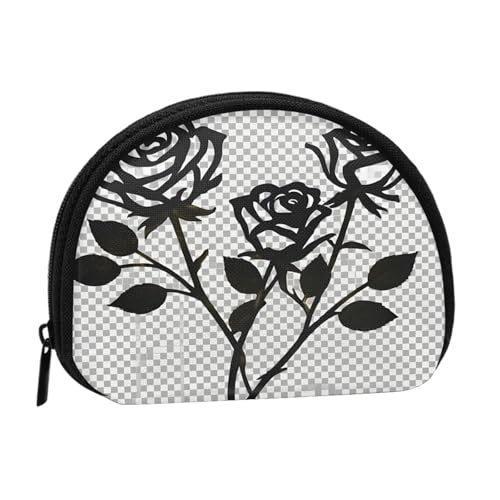 Metal Rose Minis Storage Bag Shell Wallet Small Coin Purse with Minis with Zipper Change Purse for Coin Keys You Can Also Store Any Small Objects You Want, Schwarz , Einheitsgröße, Münztasche Metal Rose Minis Storage Bag Shell Wallet Small Coin Purse with Minis with Zipper Change Purse for Coin Keys You Can Also Store Any Small Objects You Want, Schwarz , Einheitsgröße, Münztasche von XDCYWBZDBC