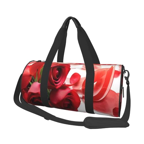 Reisetasche und Sporttaschen mit großem Fassungsvermögen, ringförmige Griffe an der Oberseite, Wochenendhandtaschen und runde Gepäcktaschen, können sowohl von Männern als auch von Frauen verwendet Reisetasche und Sporttaschen mit großem Fassungsvermögen, ringförmige Griffe an der Oberseite, Wochenendhandtaschen und runde Gepäcktaschen, können sowohl von Männern als auch von Frauen verwendet von XDCYWBZDBC