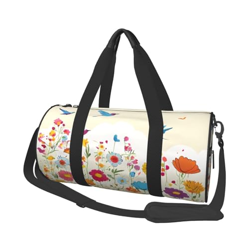 Reisetaschen und Sporttaschen mit großem Fassungsvermögen, ringförmige Griffe an der Oberseite, Wochenendhandtaschen und runde Gepäcktaschen, können sowohl von Männern als auch von Frauen verwendet von XDCYWBZDBC