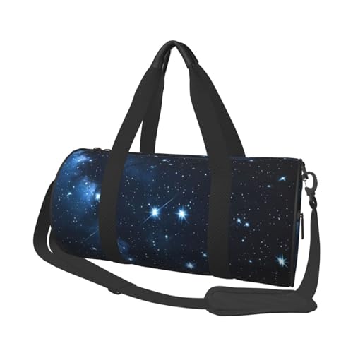 Starry Night Deep Outer Space Reisetaschen und Sporttaschen, Ringförmige Griffe an der Oberseite, Wochenendhandtaschen und runde Gepäcktaschen, können sowohl von Männern als auch von Frauen verwendet von XDCYWBZDBC
