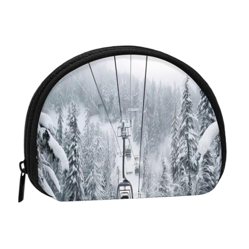 Winter Old Cable Skilift Minis Aufbewahrungstasche Shell Wallet Kleine Münzbörse mit Minis mit Reißverschluss Kleingeld Geldbörse für Münzschlüssel Sie können auch alle kleinen Gegenstände von XDCYWBZDBC