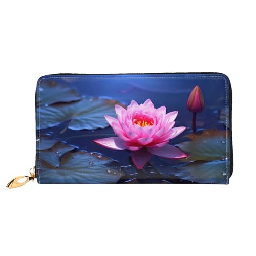XDCYWBZDBC Bright Flower Damen lange Geldbörsen Reisebrieftaschen Kreditkartenhalter große Kapazität Reißverschluss Geldbörsen Visitenkartenhalter Mode Notizzettel, Schwarz , Einheitsgröße, Casual von XDCYWBZDBC