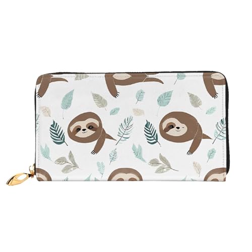 XDCYWBZDBC Cute On Yellow Lemons Damen Geldbörse Leder Reißverschluss Große Kapazität Geldbörse mit mehreren Taschen Multifunktions Geldbörse für Kreditkarten Bargeld, 3D, one size, Casual von XDCYWBZDBC