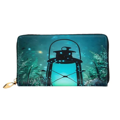XDCYWBZDBC Fireflies and Lantern Damen Lange Geldbörsen Reisebrieftaschen Kreditkartenhalter Große Kapazität Reißverschluss Geldbörsen Visitenkartenhalter Mode Notizblock, Schwarz , Einheitsgröße, von XDCYWBZDBC