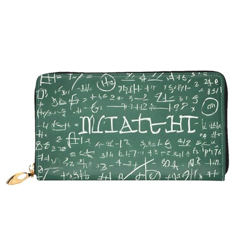 XDCYWBZDBC Formulas Shapes Theory Math Lektion Word Damen Lange Geldbörsen Reisebrieftaschen Kreditkartenhalter Große Kapazität Reißverschluss Geldbörsen Visitenkartenhalter Mode Notizzettel, Schwarz von XDCYWBZDBC