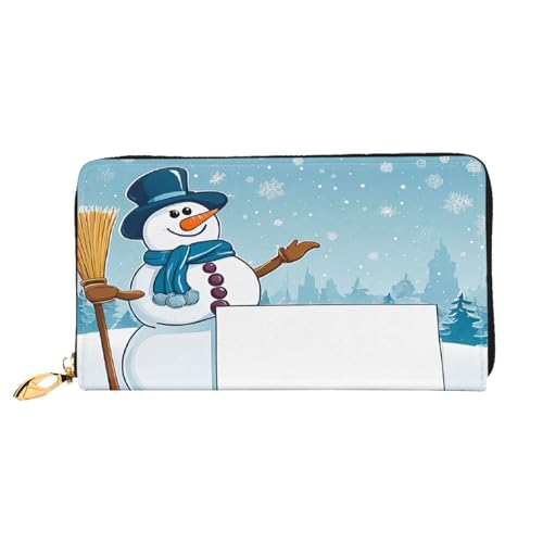 XDCYWBZDBC Merry Christmas Damen lange Geldbörsen Reisebrieftaschen Kreditkartenhalter große Kapazität Reißverschluss Geldbörsen Visitenkartenhalter Mode Notizzettel, Schwarz , Einheitsgröße, Casual von XDCYWBZDBC