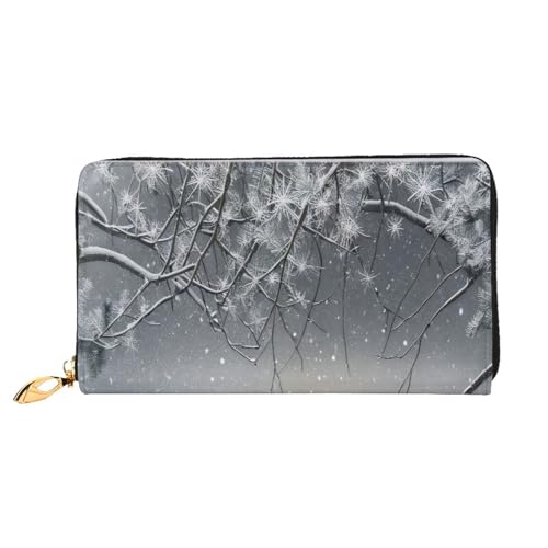 XDCYWBZDBC Snowflake Pine Tree Leather Long Zipper Hand Purse Large Capacities Women's Wallet with Multiple Pockets Multifunctional Wallet Fit Credit Card, Cash, Coin, 3D, Einheitsgröße, Casual XDCYWBZDBC Snowflake Pine Tree Leather Long Zipper Hand Purse Large Capacities Women's Wallet with Multiple Pockets Multifunctional Wallet Fit Credit Card, Cash, Coin, 3D, Einheitsgröße, Casual von XDCYWBZDBC