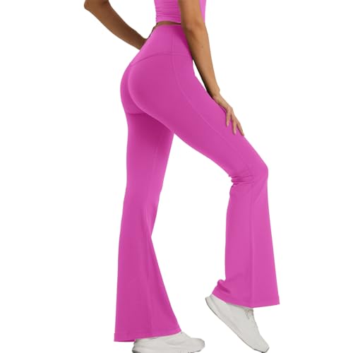 XDSP Damen Bootcut Yogahose High Waist Lange Schlaghose Stretch Freizeit Jogginghose Arbeitshose Bootleg Leggings Fitness Training Sport Jazzpants Lang Hohe Taille Ausgestellte Flare Hosen von XDSP