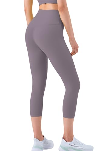XDSP Damen Sport Leggings High Waist 3/4 Yogahose Blickdichte Push Up Booty Sporthose mit Taschen Bauchkontrolle Slim Fit 7/8 Sportleggins Fitnesshose Gym Leggings Laufhose Trainingshose von XDSP