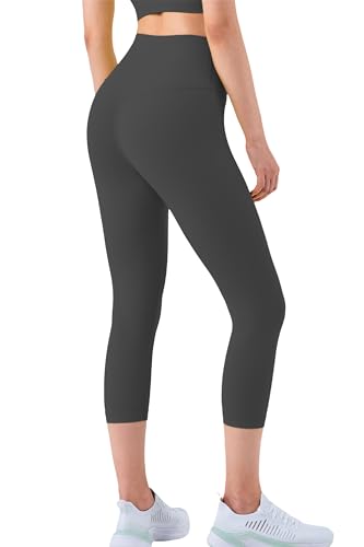 XDSP Damen Sport Leggings High Waist 3/4 Yogahose Blickdichte Push Up Booty Sporthose mit Taschen Bauchkontrolle Slim Fit 7/8 Sportleggins Fitnesshose Gym Leggings Laufhose Trainingshose von XDSP