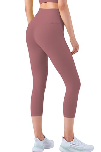 XDSP Damen Sport Leggings High Waist 3/4 Yogahose Blickdichte Push Up Booty Sporthose mit Taschen Bauchkontrolle Slim Fit 7/8 Sportleggins Fitnesshose Gym Leggings Laufhose Trainingshose von XDSP