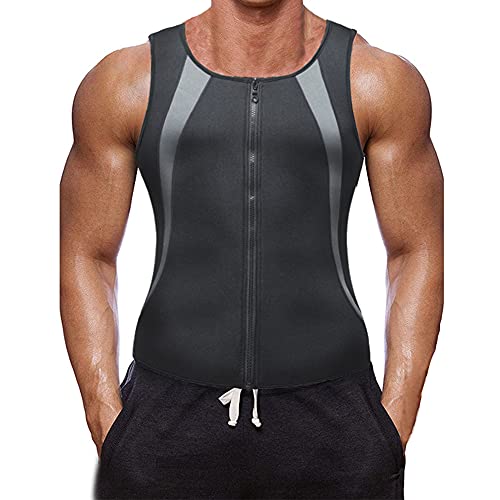 XDSP Herren Fitness ärmellos, Herren Taillentrainer Shapewear Waist Trainer Neopren Saunaweste Sauna Körperformer Fatburner Abnehmen Shapewear von XDSP