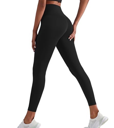 XDSP Leggings Sportleggins Damen Lang High Waist Scrunch Butt Yogahose Elastische Hose mit Taschen Bauchweg Sporthose Fitnesshose Breathable Sports Yoga Pants Gym Yoga Trainingshosen Workout von XDSP