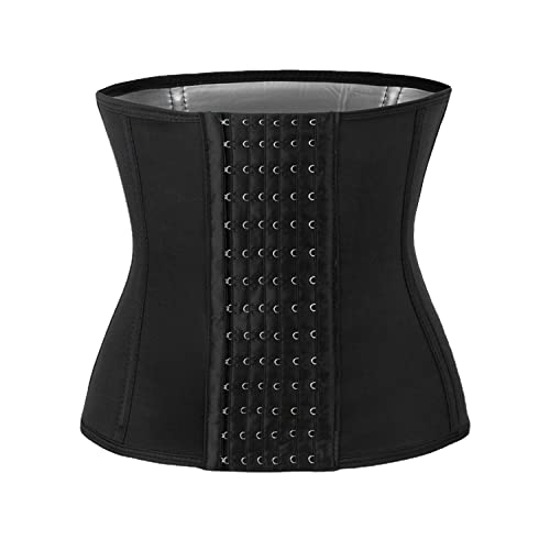 XDSP Sport Unterbrust Korsett Shapewear verstellbar Taillenmieder Damen Waist Trainer Cincher Gürtel Korsett (Schwarz, M) von XDSP