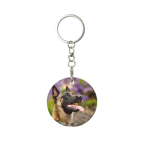XDVPALNE Belgischer Malinois Haustiere Hunde Belgischer Malinois, Runder Metall-Schlüsselanhänger, Metall-Schlüsselanhänger, Schlüsselanhänger, Ringhalter, Organizer, 1 Stk XDVPALNE Belgischer Malinois Haustiere Hunde Belgischer Malinois, Runder Metall-Schlüsselanhänger, Metall-Schlüsselanhänger, Schlüsselanhänger, Ringhalter, Organizer, 1 Stk von XDVPALNE