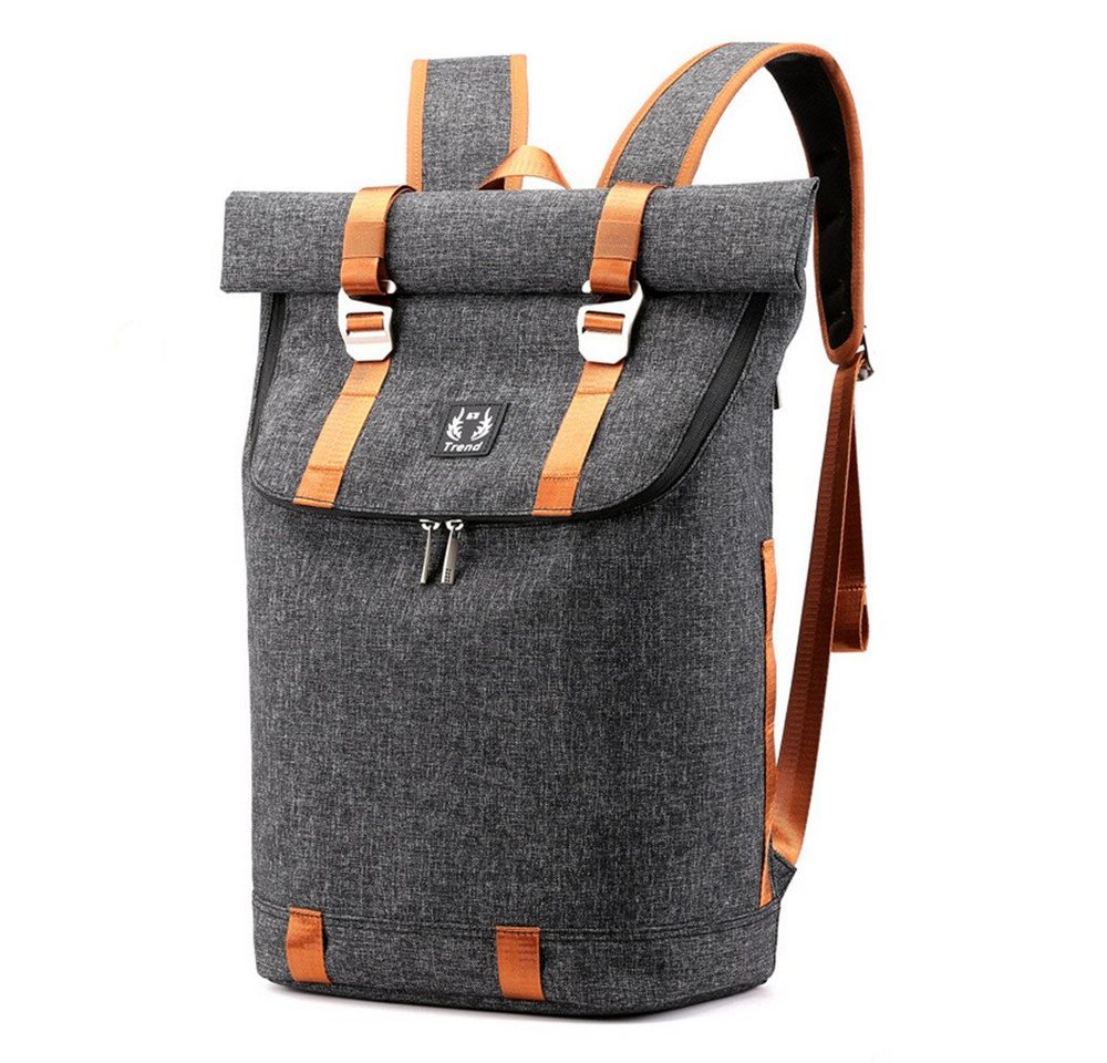 XDeer Businesstasche Laptop-Rucksack Damen & Herren,Roll Top Wasserdichter Wanderrucksack, Leichter, Lässiger Rucksack, Stylische Schultasche Notebook Rucksack von XDeer