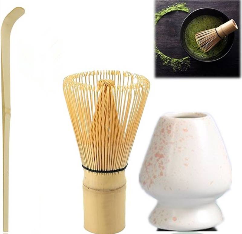 XDeer Kofferorganizer Matcha Besen Set, Matcha-Schneebesen mit Matcha Löffel, Matcha Whisk,Matcha Tea Set von XDeer