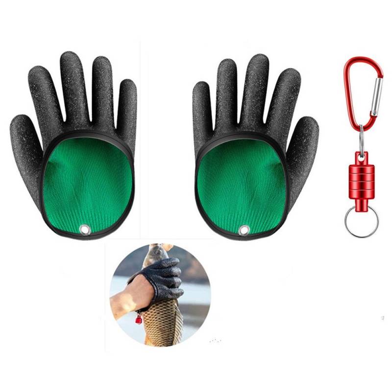 XDeer Multisporthandschuhe Wasserdichte Angelhandschuhe,Raubfisch Stichfeste Bissfest Wasserdicht Angelhandschuh,Wasserdichte Handschuhe, mit Anti Schnitt - 1 Paar von XDeer