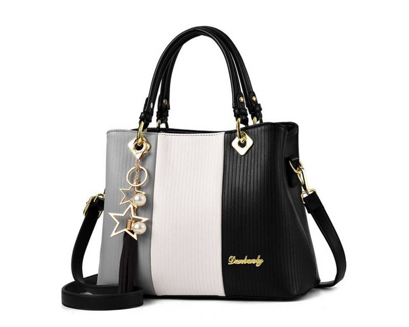 XDeer Shopper Damen Schultertasche Henkeltasche Stylish Verstellbarer Riemen, Große Tote Bag Patchwork Satchel Umhängetasche von XDeer