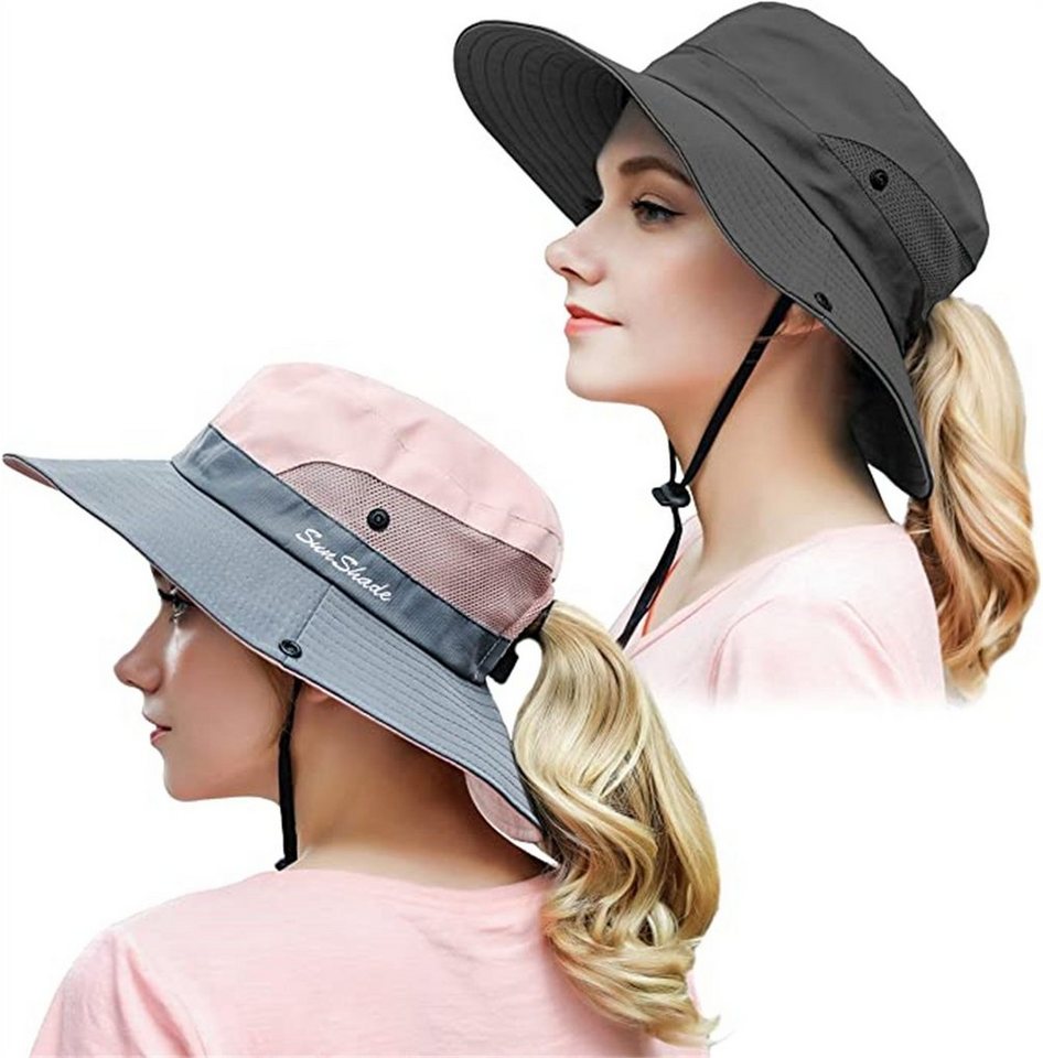 XDeer Sonnenhut 2x Sonnenhut für Damen,Faltbar SafariHut Wanderhut Gartenhut Wasserdicht,Breiter Krempe mit UV-Schutz,Verstellbare Kinnband XDeer Sonnenhut 2x Sonnenhut für Damen,Faltbar SafariHut Wanderhut Gartenhut Wasserdicht,Breiter Krempe mit UV-Schutz,Verstellbare Kinnband von XDeer