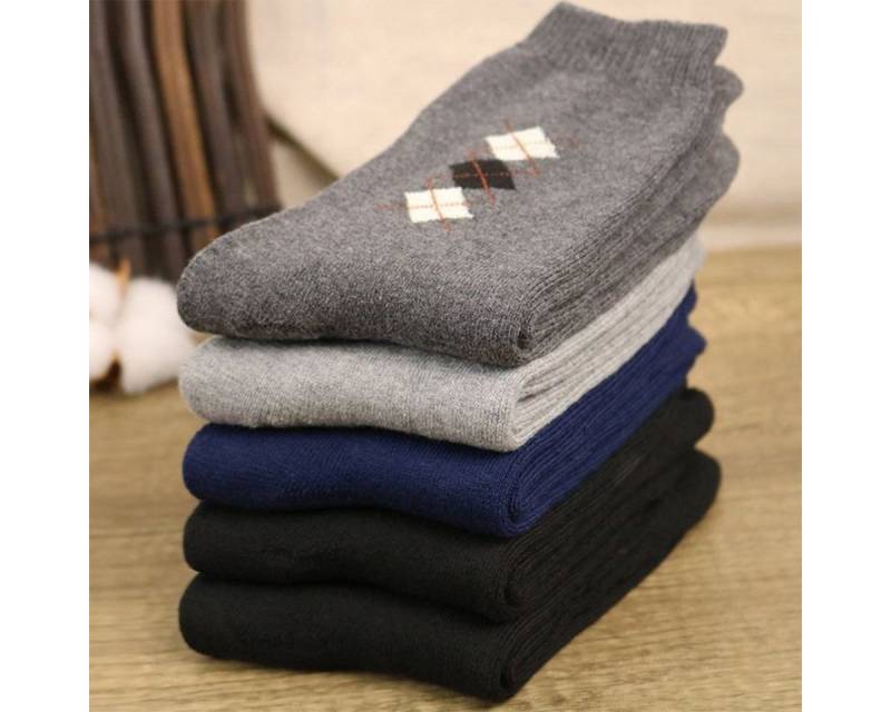 XDeer Thermosocken 5 Paar Wintersocken mit Innenfrottee Thermosocken Herren 39-44 von XDeer