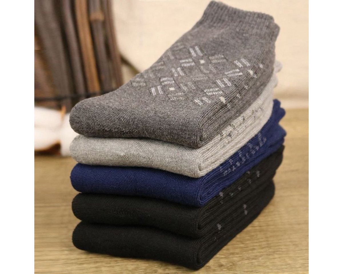 XDeer Thermosocken 5 Paar Wintersocken mit Innenfrottee Thermosocken Herren 39-44 von XDeer