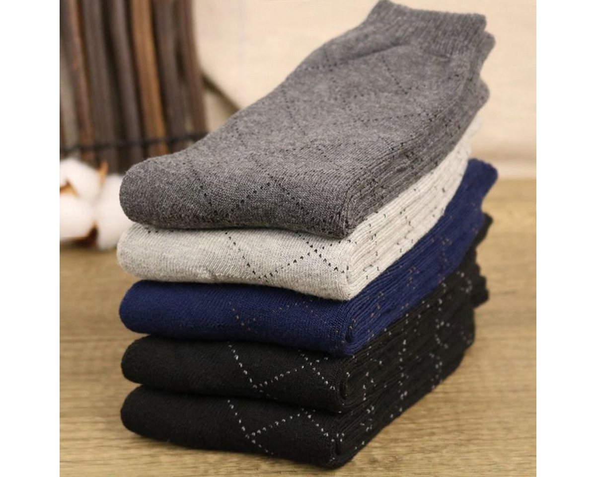 XDeer Thermosocken 5 Paar Wintersocken mit Innenfrottee Thermosocken Herren 39-44 von XDeer