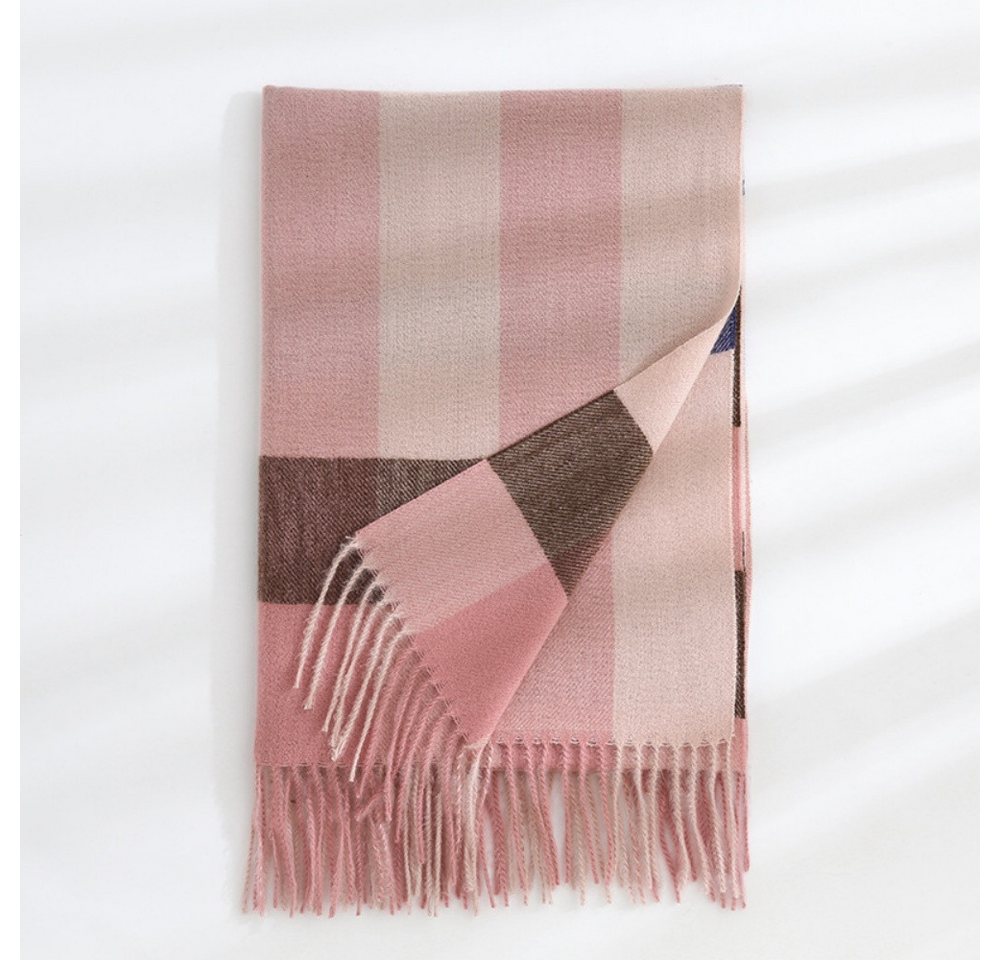 XDeer Wollschal Damen Schal,Winter Schal Poncho mit Fransen,kuschelweich Karo, (Damen Schal), Damen Schal Halstuch Geschenk für Frauen in verschiedenen Farben von XDeer