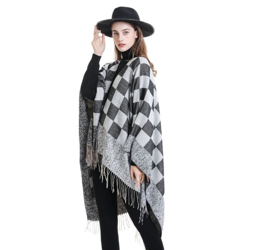 XDeer XXL-Schal Damen Schal,XXL Schal,Poncho in kuscheliger mit kleinen Fransen, Winterschal Damen Halstuch Geschenk für Frauen von XDeer