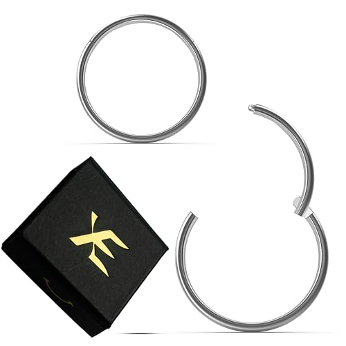 XE Nasenring aus 304L-Edelstahl – 8 mm 18G Clicker Klappring für Septum, Tragus, Daith und Helix-Ring – Ohrknorpel Rook Ohrring Schmuck für Frauen von XE Xpert Excellence