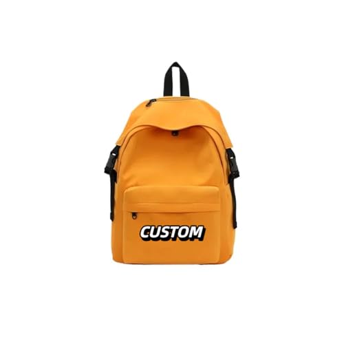 Benutzerdefinierte Logo Große Kapazität Rucksack Leichtgewichtige Wasserdicht Kinder Studenten Primärbuch Tasche Schultasche Yellow,12 inches von XEDLIY