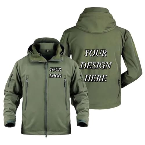 XEDLIY Personalisierte Outdoor Herren Jacken Benutzerdefinierte Ihren Text Logo Winter Fleece Warm Mehrere Taschen Reißverschluss Mantel Army Green,XXL XEDLIY Personalisierte Outdoor Herren Jacken Benutzerdefinierte Ihren Text Logo Winter Fleece Warm Mehrere Taschen Reißverschluss Mantel Army Green,XXL von XEDLIY