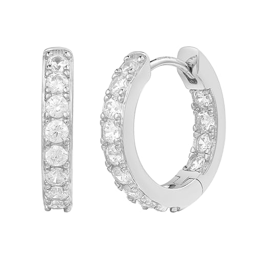 XENOX® Creolen - Damen Ohrringe aus hochwertigem 925/- Sterlingsilber mit Zirkonia-Steinen | XS10352 von XENOX