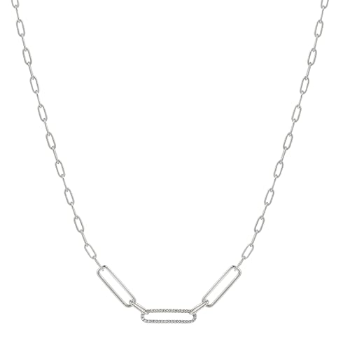 XENOX® Duo Link Halskette - Damen Halskette aus hochwertigem 925/- Sterlingsilber | XS91482 von XENOX