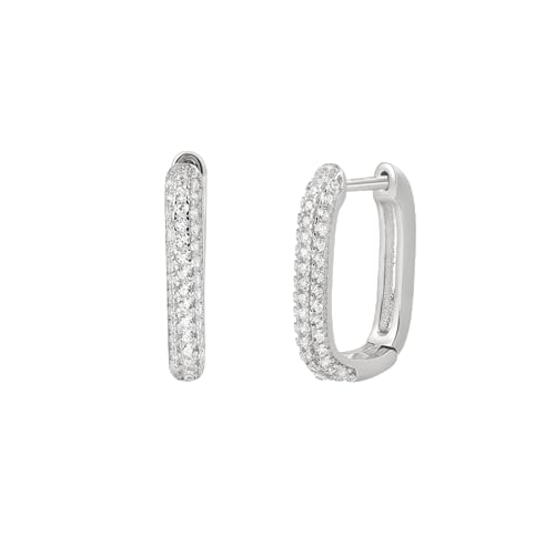 XENOX® Duo Link Ohrringe - Damen Ohrringe aus hochwertigem 925/- Sterlingsilber mit Zirkonia-Steinen | XS91486 von XENOX
