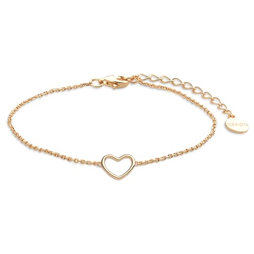XENOX® LOVE STORY Armband - Damen Armband aus hochwertigem 925/- Sterlingsilber mit Herz-Anhänger | XS1757G von XENOX