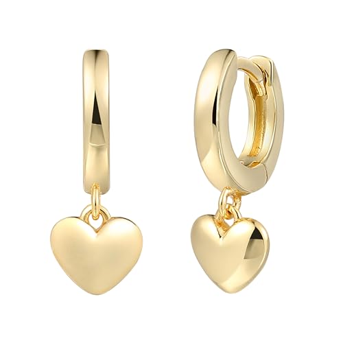 XENOX® LOVE STORY Ohrringe - Damen Ohrringe aus hochwertigem 925/- Sterlingsilber mit Herz-Anhänger und Zirkonia Stein | XS10056G von XENOX