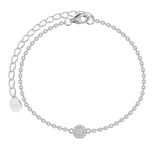 XENOX® POPPY GLITZ Armband - Damen Armband aus hochwertigem 925/- Sterlingsilber mit Anhänger und Zirkonia-Steinen | XS10011 von XENOX