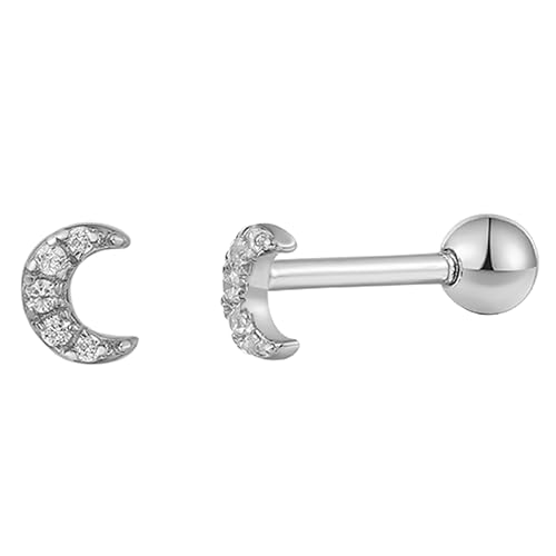 XENOX® Piercing Ohrringe - Mond Piercing aus hochwertigem 925/- Sterlingsilber | XS91468 von XENOX