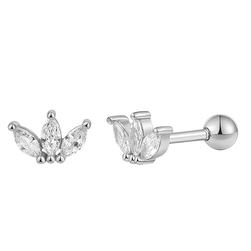 XENOX® Piercing Ohrringe - Piercing aus hochwertigem 925/- Sterlingsilber mit Zirkonia-Steinen | XS91463 von XENOX
