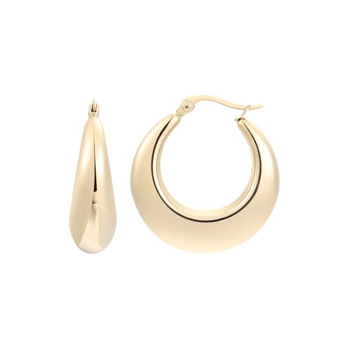 XENOX® Round Ohrringe - Damen Ohrringe aus hochwertigem Edelstahl, 100% Wasserfest | X2661G von XENOX