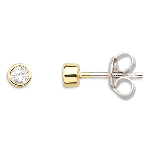 XENOX® Zarge Ohrringe - Damen Ohrringe aus hochwertigem 925/- Sterlingsilber mit Zirkonia Stein | XS3514G von XENOX