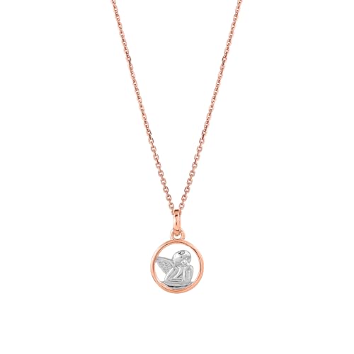 Xenox Damen Halskette + Engel Anhänger Roségold Sterling Silber 925 - Power Tower XS3500RK von XENOX
