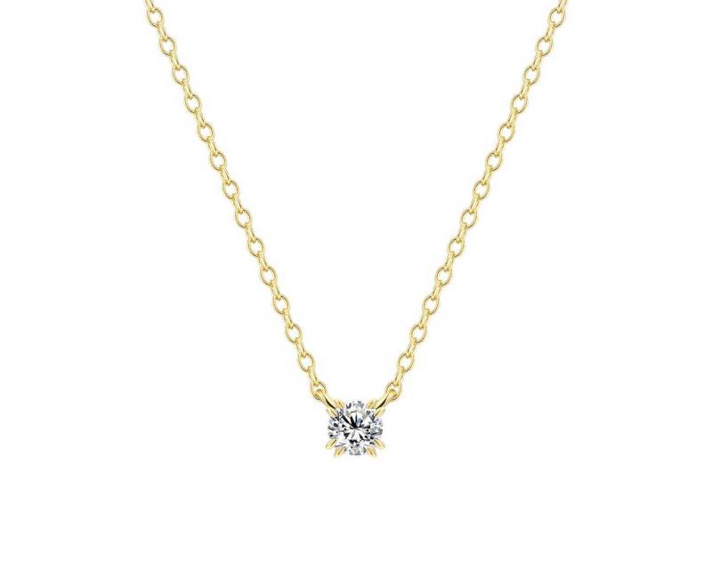 XENOX Kette mit Anhänger Halskette-Anhänger Pure Essentials Zirkonia Vergoldet XS10601G von XENOX