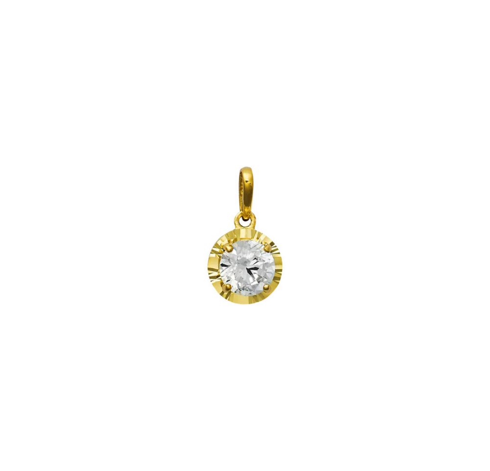 XENOX Kette mit Anhänger XG14K0201G, Kettenanhänger mit großem Zirkonia von XENOX