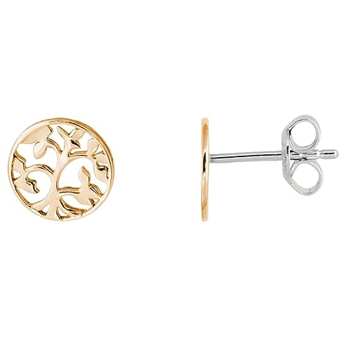 XENOX Ohrringe XS2910G Damen Ohrstecker Lebensbaum Symbolic Power Sterling-Silber 925 Gold von XENOX