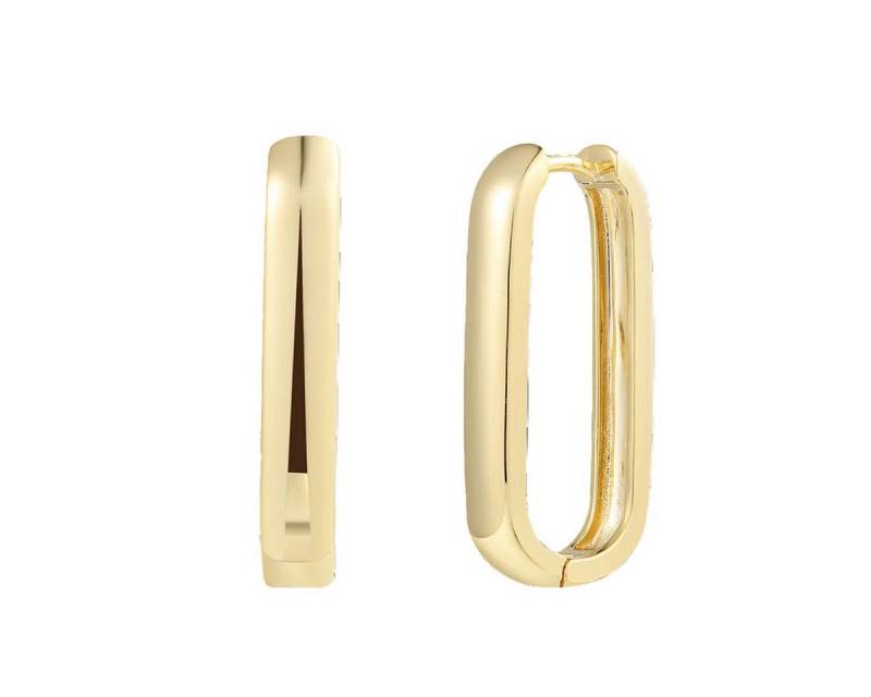 XENOX Paar Creolen Creolen Damen Link Large Sterlingsilber 18k Vergoldet XS91552G von XENOX